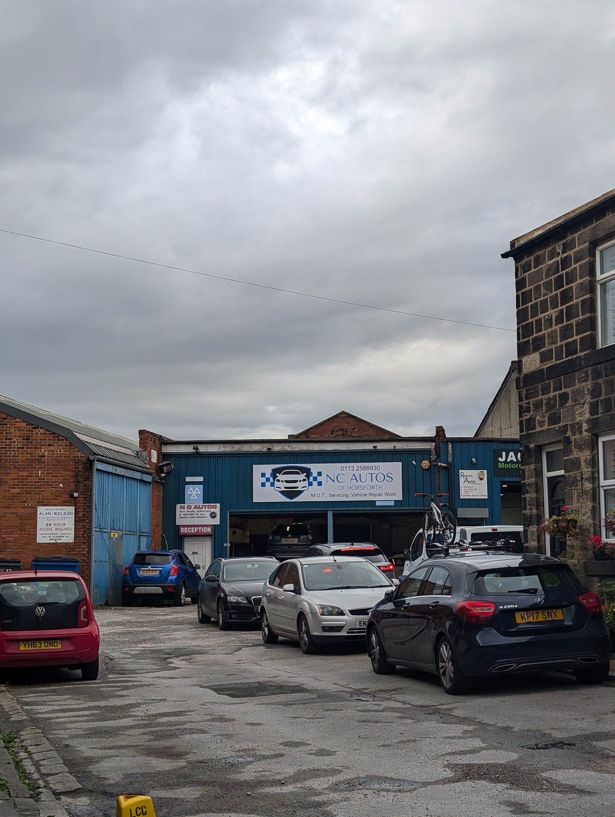 The approach through Stead's Yard towards the blue NC Autos workshop